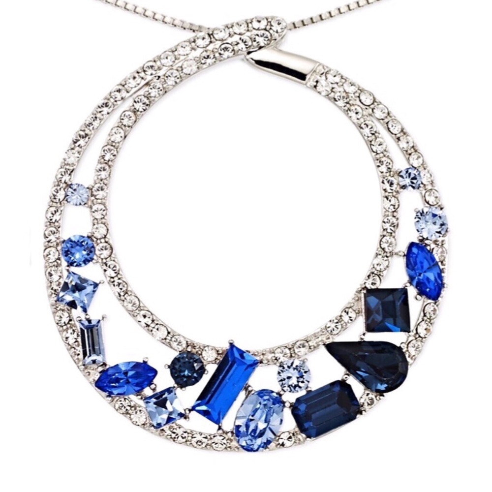 Simone I. Smith Blue & White Crystal Necklace